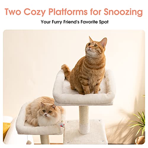 70.1 Inch Large Cat Tree (70.1 in / Beige)