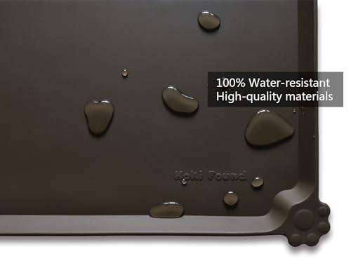 Silicone Pet Food Mats Tray (19" x 12" / Coffee)
