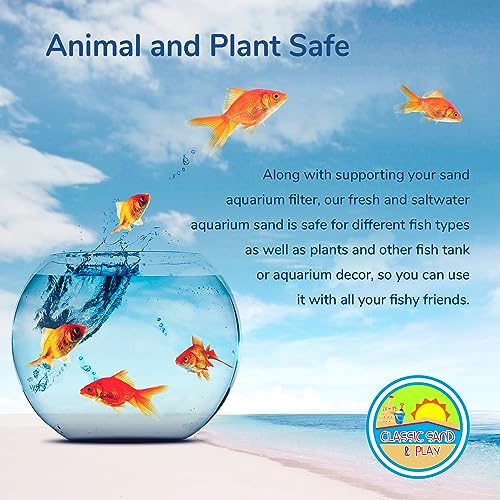 Natural Aquarium Sand for Freshwater and Saltwater Tanks (20 lb / Orange)
