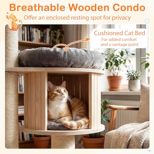 Modern Cat Tree (68.5 Inches / Gray)