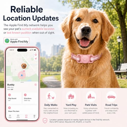 GPS Tracker for Dogs (Pink)