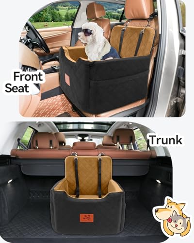 Dog Car Seat for Small (Black/Coffee)
