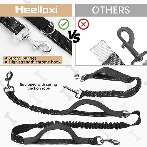 Hands Free Waist Leash with Pouch for Two Dogs (Grey)