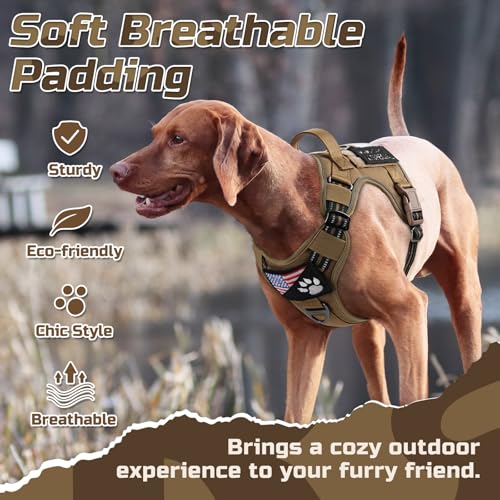 Tactical Dog Harness for Medium (Brown / Medium)