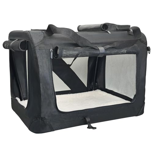 Large Cat Carrier for 2 Cats (Black)