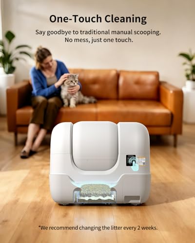 PLT01 Automatic Cat Litter Box (White / 68L)