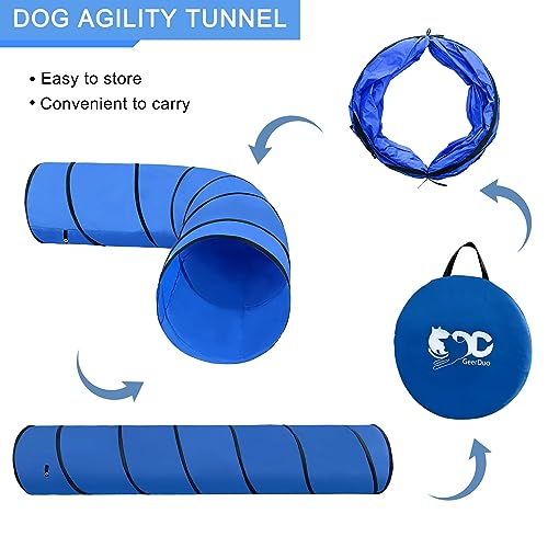 10FT Dog Agility Tunnel (Blue)