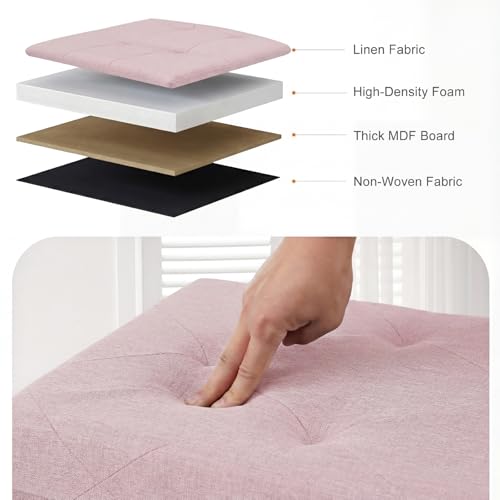 43 Inch Folding Storage Ottoman Bench