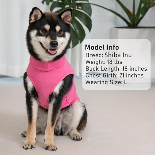 2Pack Dog Sweater for Small Dogs Soft Pet Coats Fleece Sweatshirt (Small (4-7lbs) / 8# Pink+Pink Stripe)