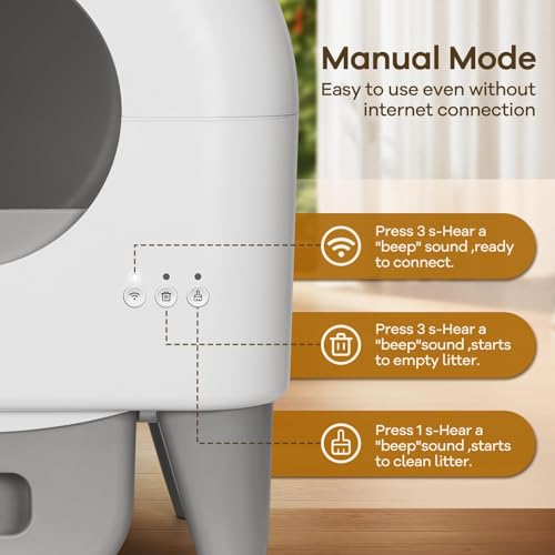 Automatic Litter Box (white & grey)