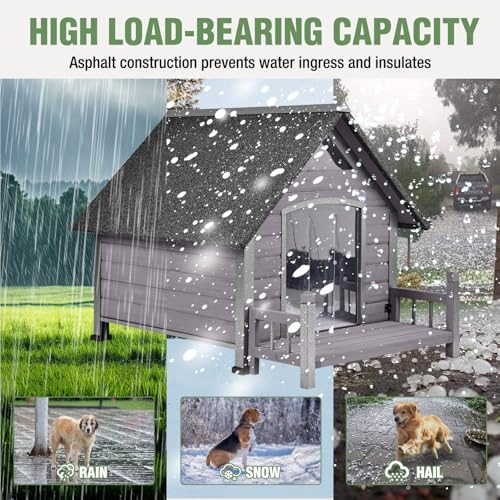 Heated Dog House Outdoor Insulated Weatherproof Dog Kennel with Heater (Heated Dog House)