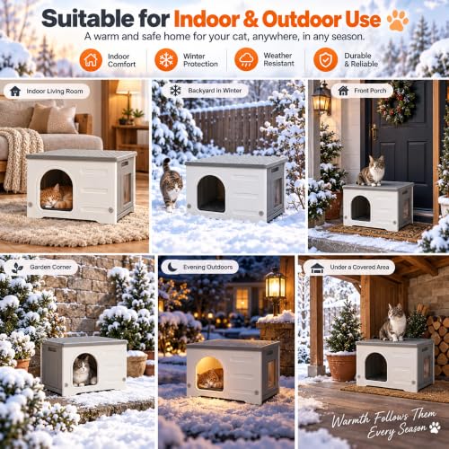 HDPE Cat House with Liner (Modern)