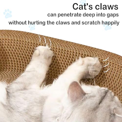 Cat Scratcher Bed 17.7x17.7” Large Cardboard Cat Scratcher Bowl (1PC-17.7 x 17.7 x 3.9 inches)