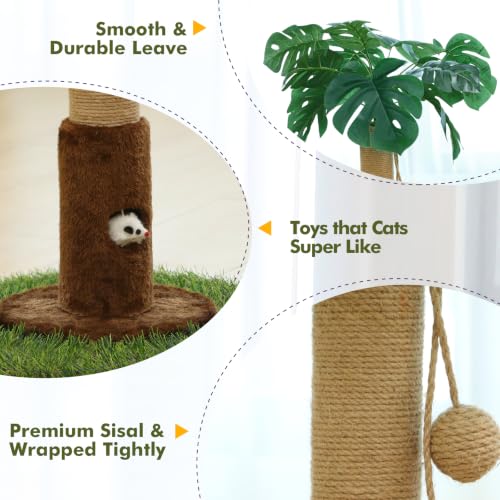 35" inch Cat Scratching Post (35.34-Brown / 35.4in)