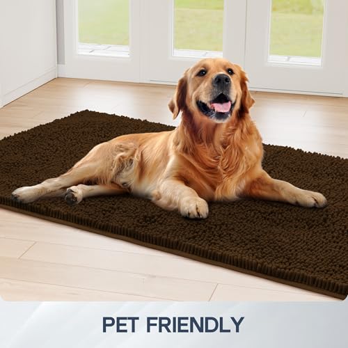 Dog Door Mat for Muddy Paws (72"x36" / Brown)