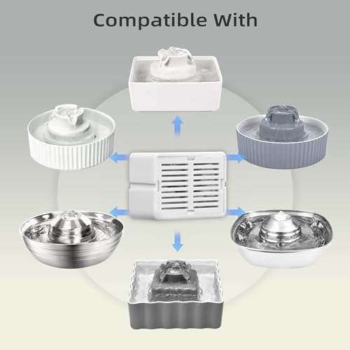 16 Pack Ceramic Cat Fountain Filter Replacement