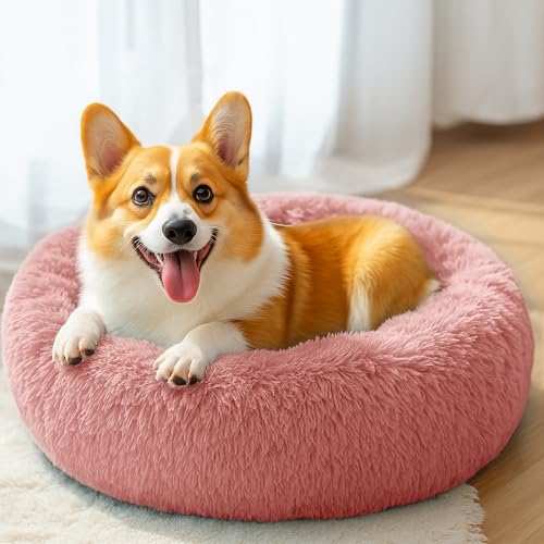 28in Large Dog Bed (Pink / 28.0"L x 28.0"W x 8.0"Th)