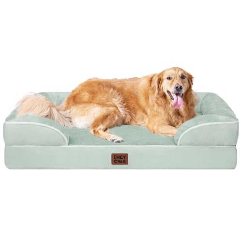 Orthopedic Extra Large Dog Bed (Soft Sage Green / 44.0"l X 32.0"w X 6.5"th)