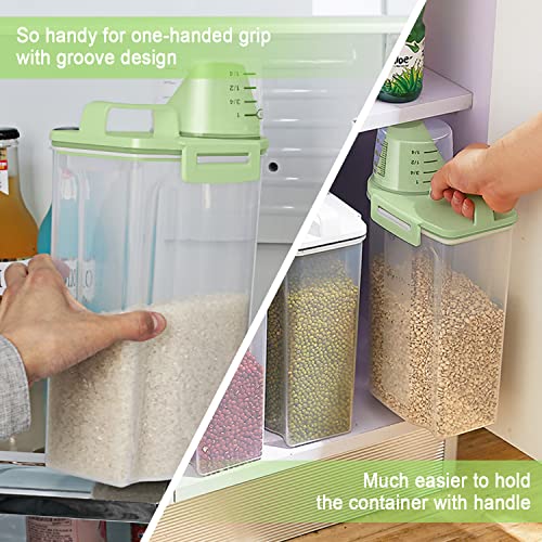 Small Rice Storage Container (3Qt-Green)