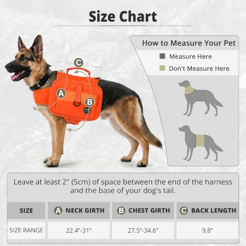 Dog Backpack & Saddle Bag (Orange)