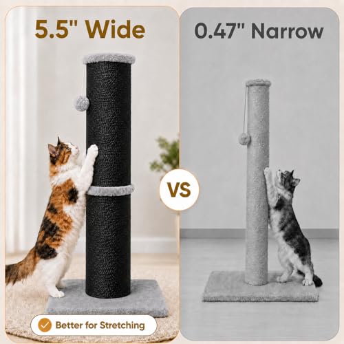 32 Inch Tall Cat Scratching Post (X-Large / Black)