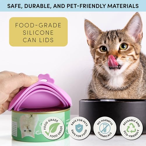 4 Pack Universal Pet Food Can Covers Lids (Blush Breeze / 4 Piece Set)