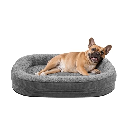 Orthopedic Dog Bed for Medium Dogs (Grey / 28"l X 23"w X 6.5"th)