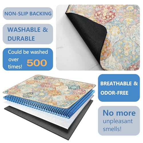 Washable Pee Pads for Dogs 2 Pack (48"x48"(2 Pack) / F Multi)