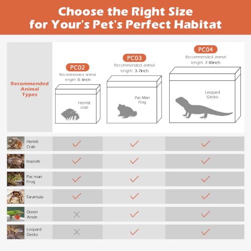Reptile Tank Starter Kit (Small(12*9*7IN))