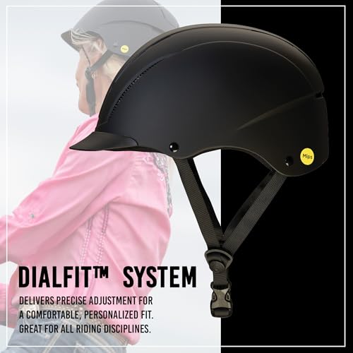 Spirit with MIPS Technology Full Coverage Horse Riding Helmet (MIPS Black Duratec / Large)