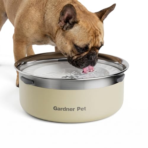 Dog Water Bowl Stainless Steel Dog Bowl (White / Small (2L))