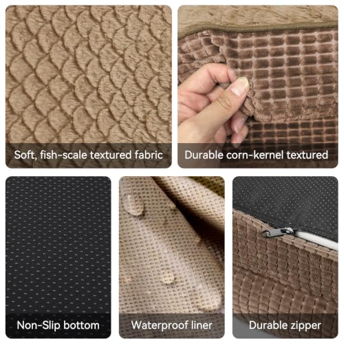 Orthopedic Dog Bed for Medium Dogs (Brown / 28"l X 23"w X 6.5"th)