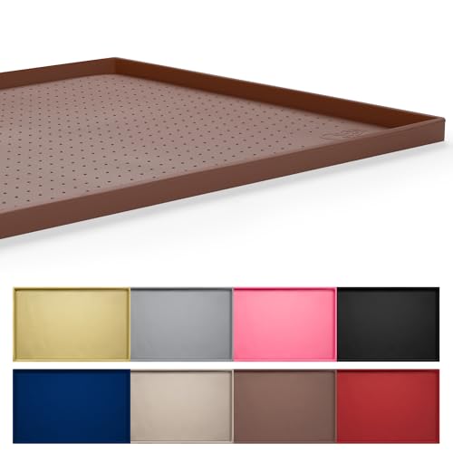 Dog Feeding Mat (Brown / 32"l X 24"w)