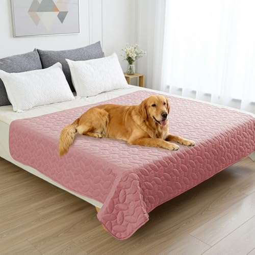 Pet Bed Cover Dog Bed Blanket for Sofa and Furniture Waterproof New Pattern Design (68x82 Inch (Pack of 1) / Pink)