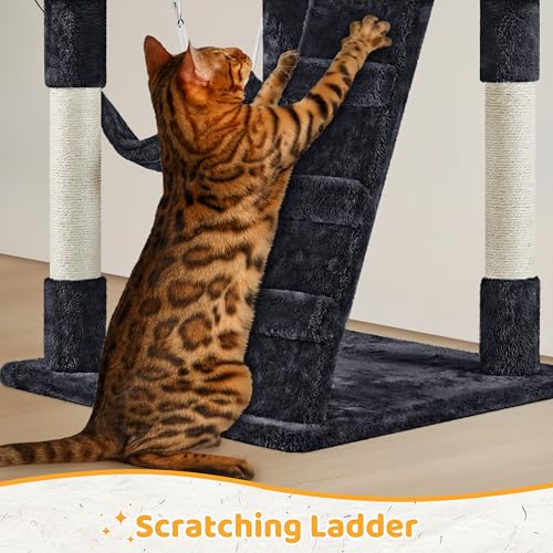 54in Cat Tree Tower (Black)