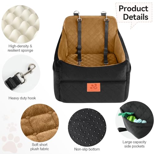 Dog Car Seat for Small (Black/Coffee)