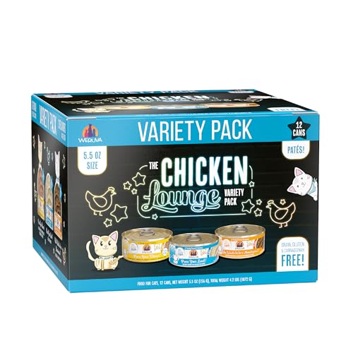 Wet Cat Food The Chicken Lounge Paté Variety Pack (5.5 Ounce (Pack of 12))