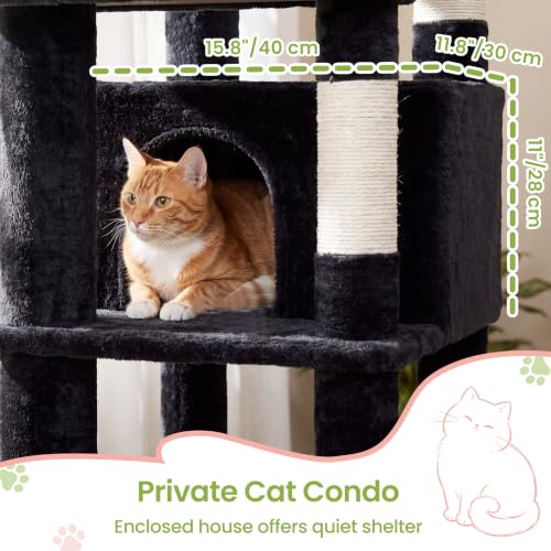Cat Tree for Large Cats (Smoky Gray / 60 inch)