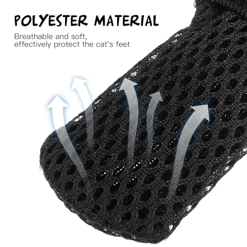Cat Booties to Prevent Scratching (Black / 10X9X0.5CM)