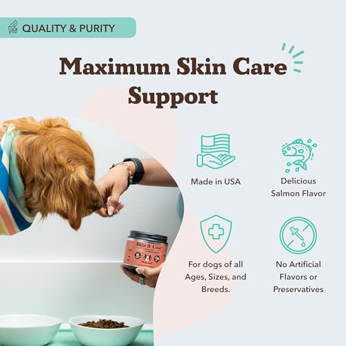 Vet Strength Skin & Coat Supplement for Dogs (90-Vet Strength)