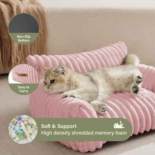 Cute Couch Bed for Pets (30.0"L x 20.0"W x 10.0"Th / Pink)