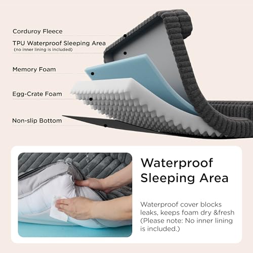 ComfyFleece® Memory Foam Orthopedic XL Plus Dog Bed 45" (Night Blue / 45.0"l X 32.0"w X 7"th)