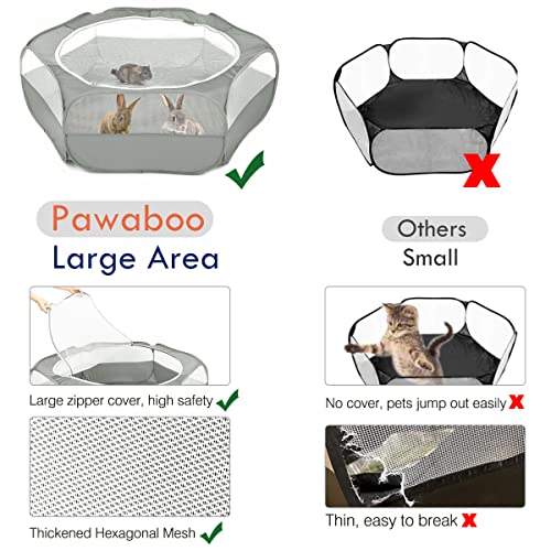 Small Animal Playpen with Zippered Cover (B-Gray)