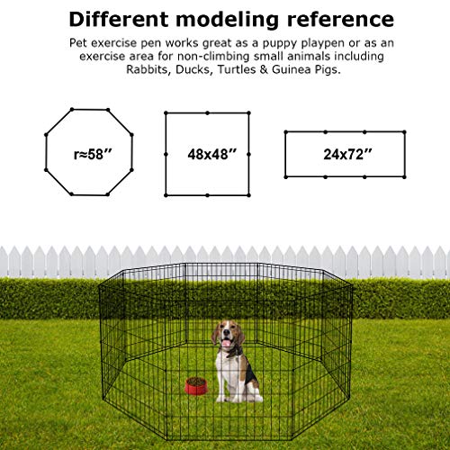 Foldable Dog Playpen (Black)