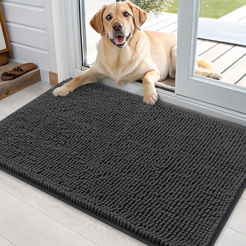 Dog Door Mat for Muddy Paws 36x24 (Dark Grey / 36" X 24")