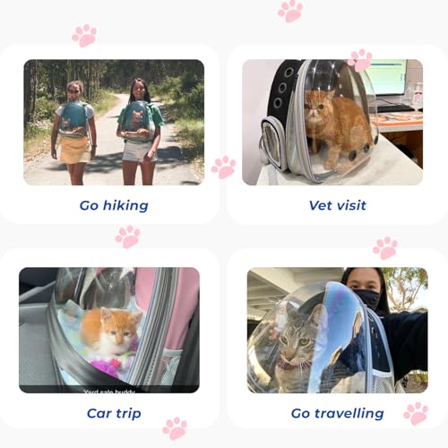 Expandable Bubble Cat Carrier Backpack (Front Expandable-Green)