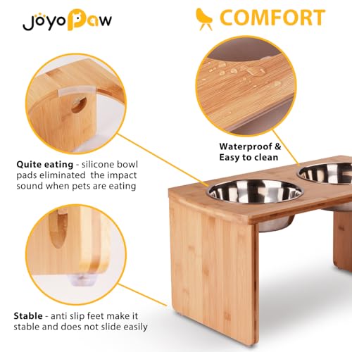 Elevated Dog Bowls (Natural / Large: 10'' Tall-48oz Bowl)