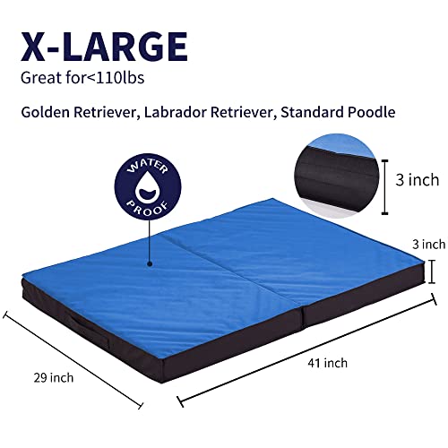 Outdoor Dog Bed (X-Large / Navy Blue)