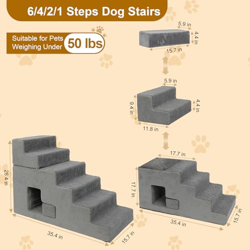 Dog Stairs for Small Dogs 27”H