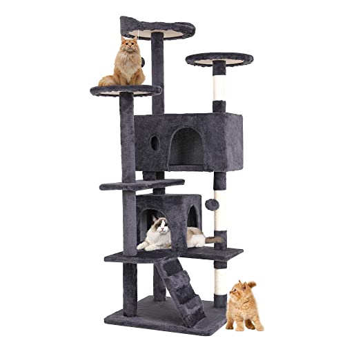 54" Cat Tree Tower (54in / Ashy)